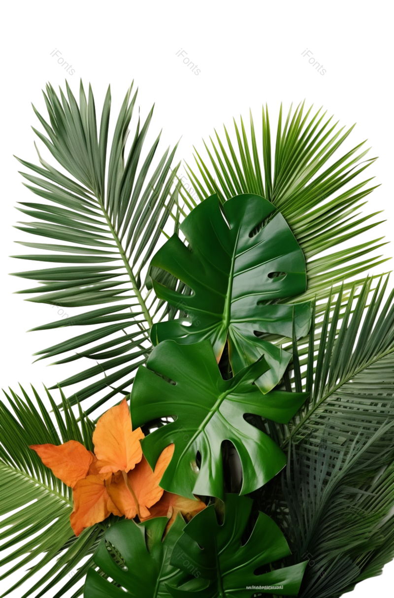 叶子图片,白色背景元素,绿色PNG,植物免抠素材